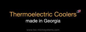Thermoelectric coolers manufactured in Georgia